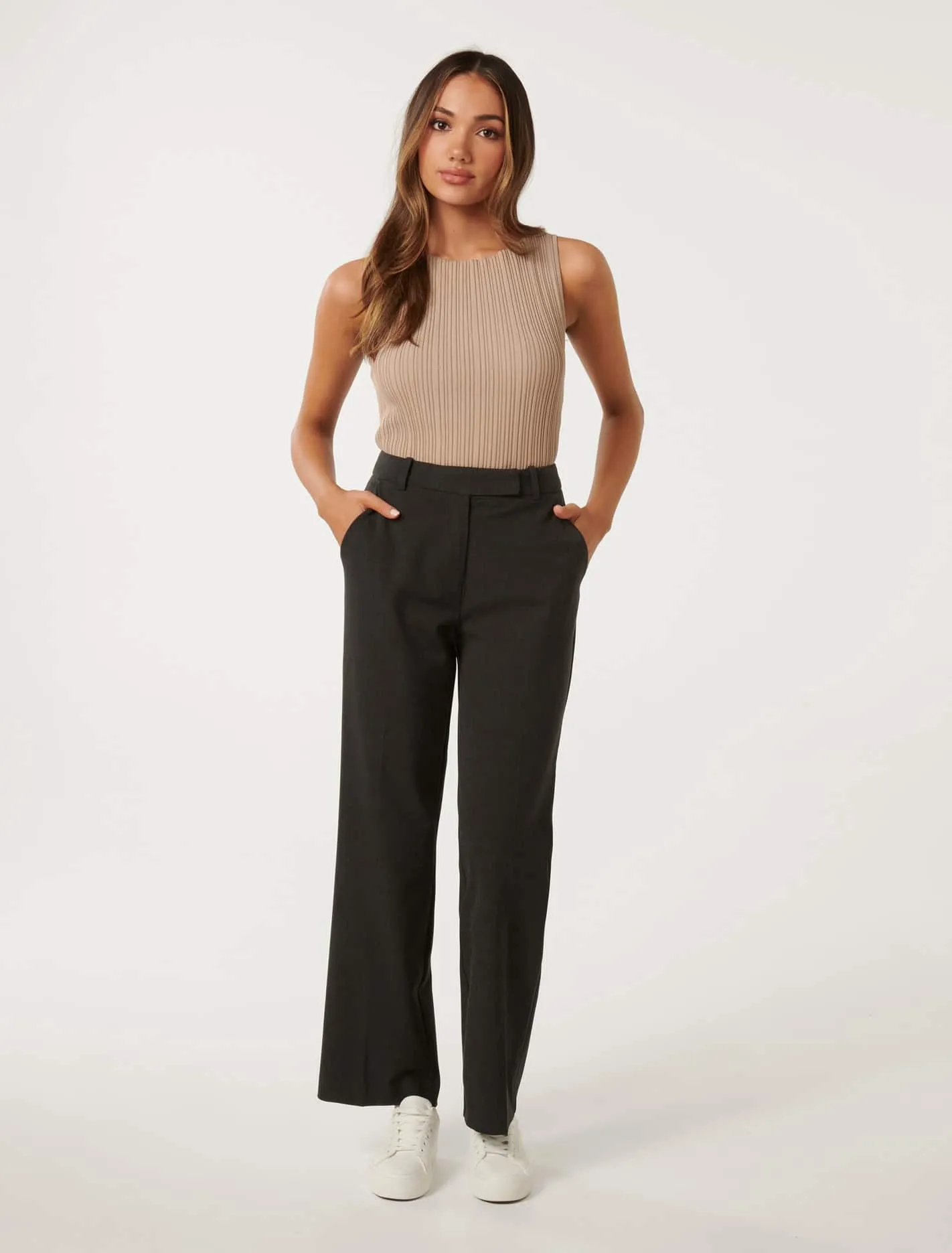 Stacey Petite Slim Straight-Leg Pants