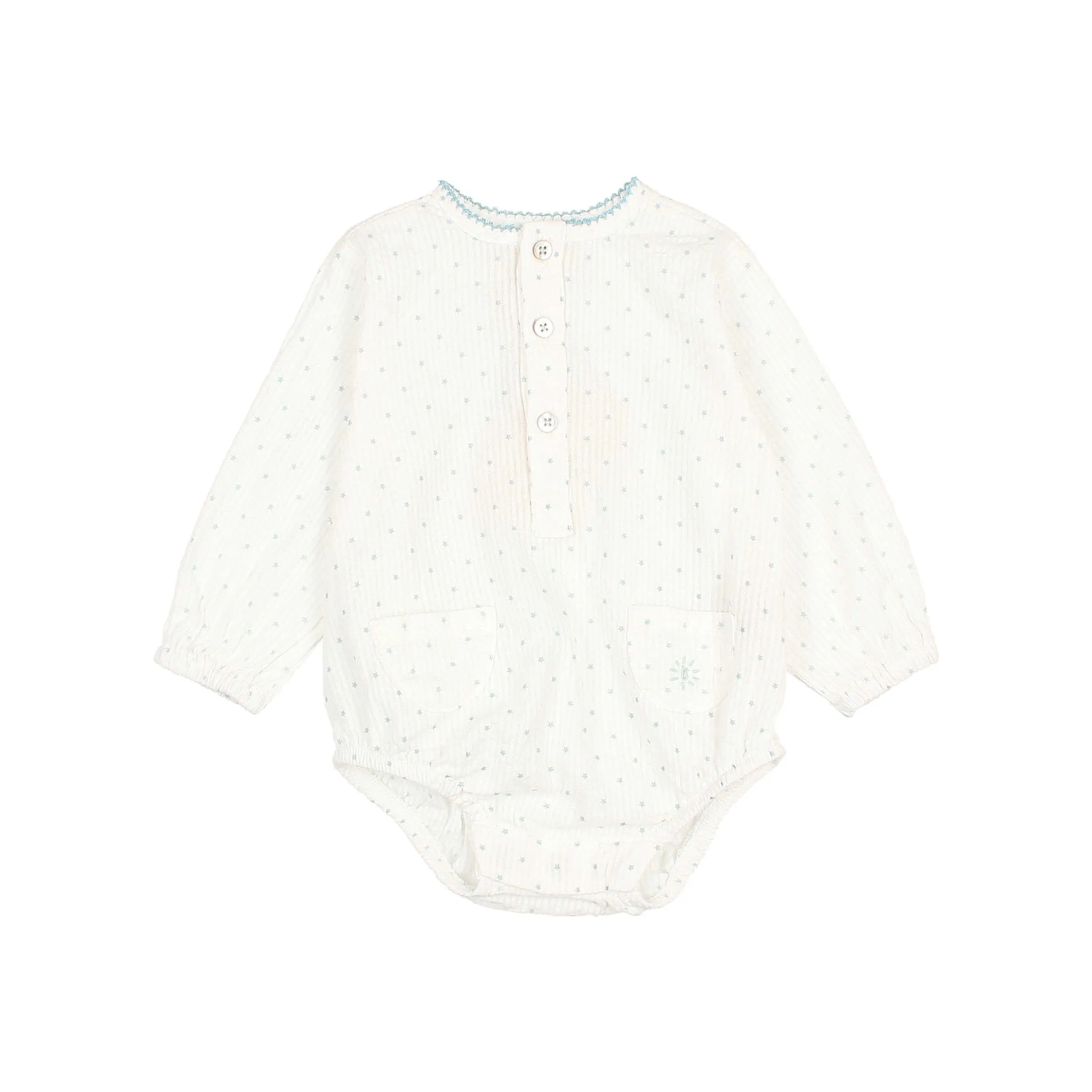 stars romper - almond