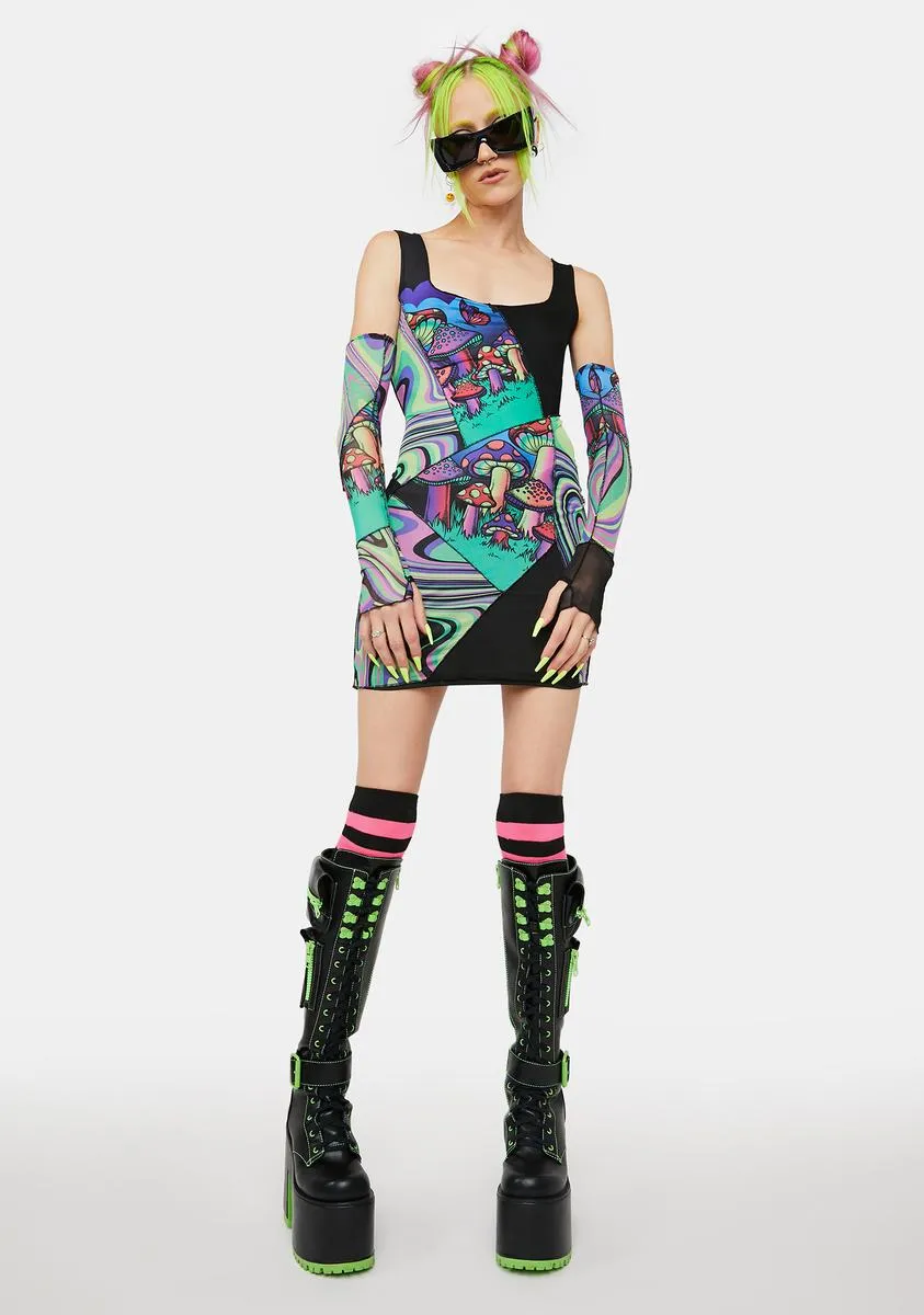 State Of Trance Dress And Gloves Set-