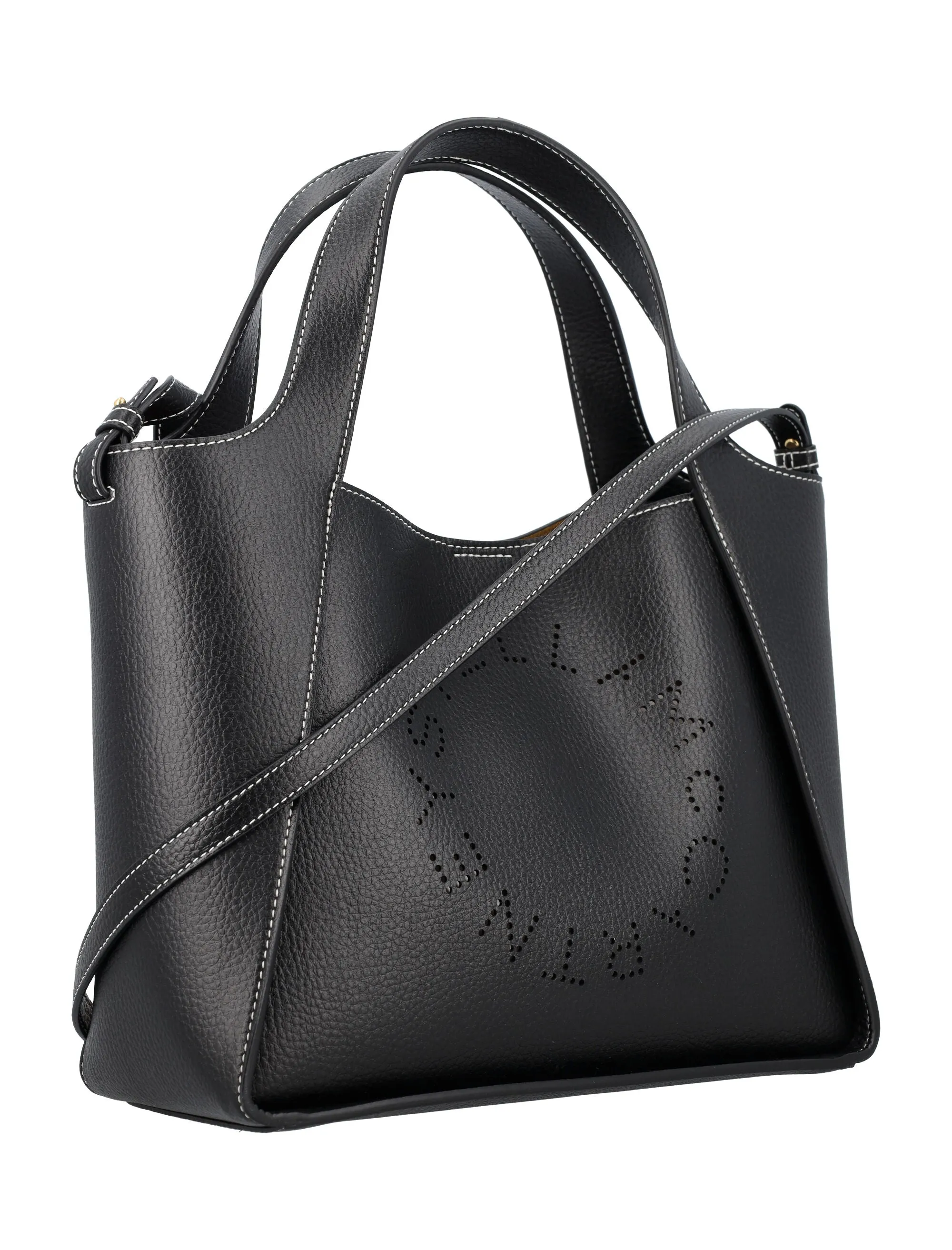 STELLA MCCARTNEY Elegant Embossed Grainy Mat Crossbody with Adjustable Strap - 9H x 10.6W x 5.7D
