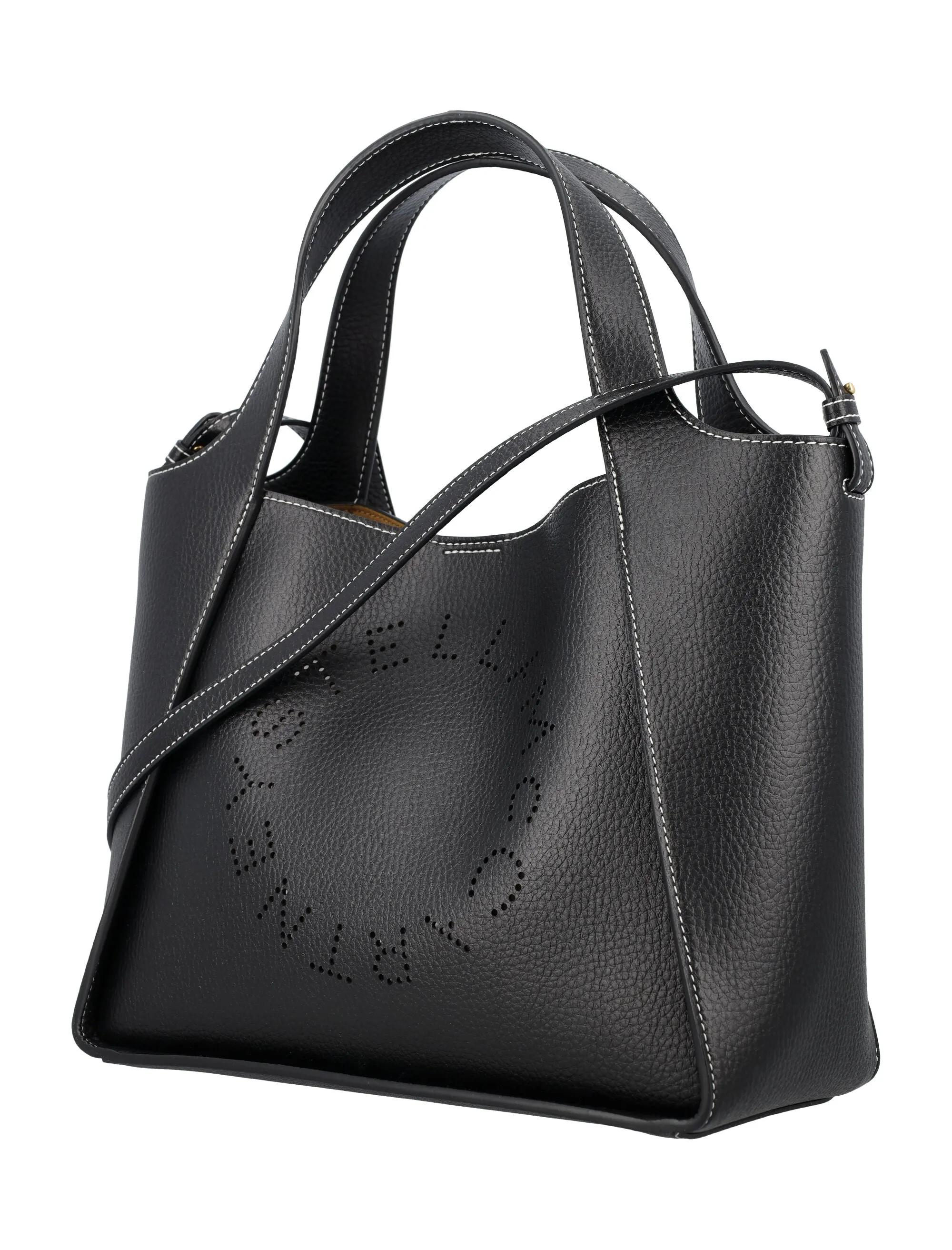STELLA MCCARTNEY Elegant Embossed Grainy Mat Crossbody with Adjustable Strap - 9H x 10.6W x 5.7D