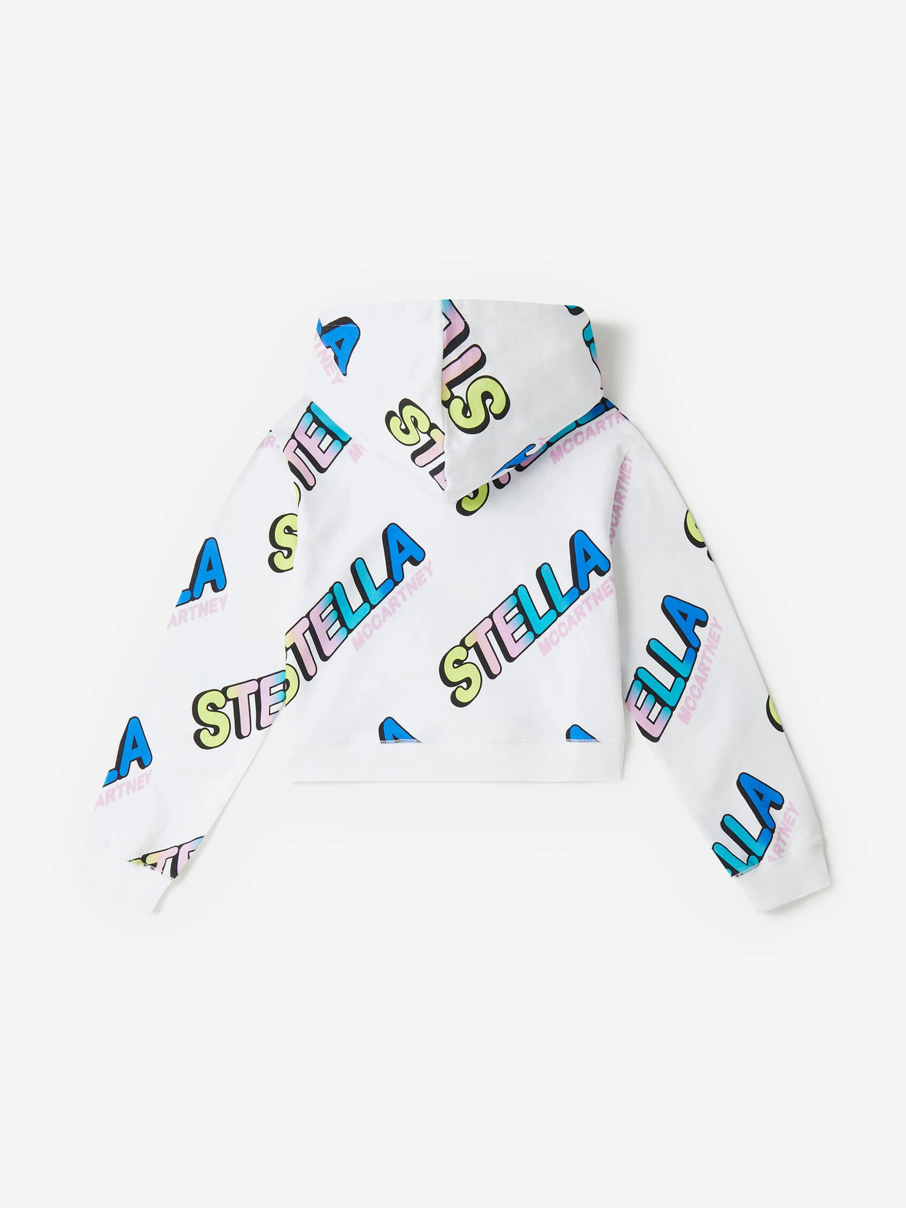 Stella McCartney Girls Logo Print Hoodie in White