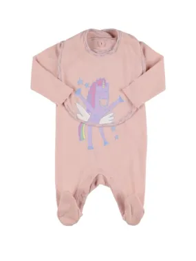 Stella McCartney Kids   Organic cotton romper & bib 