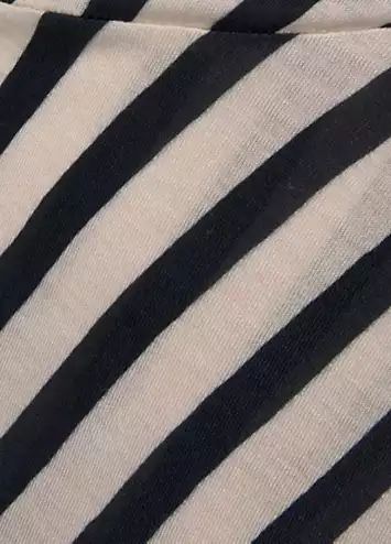 Striped V-Neck Tie Waist Wrap Dress by LASCANA | Look Again