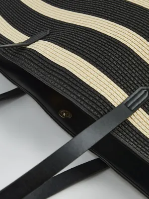 Striped Woven Beach Tote Bag | Women | George at ASDA