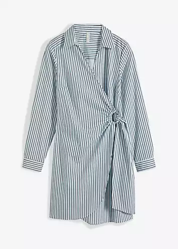 Stripy Wrap Mini Dress by bonprix | Look Again