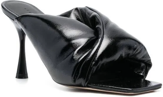 Studio Amelia Croissant 95mm leather mules Black