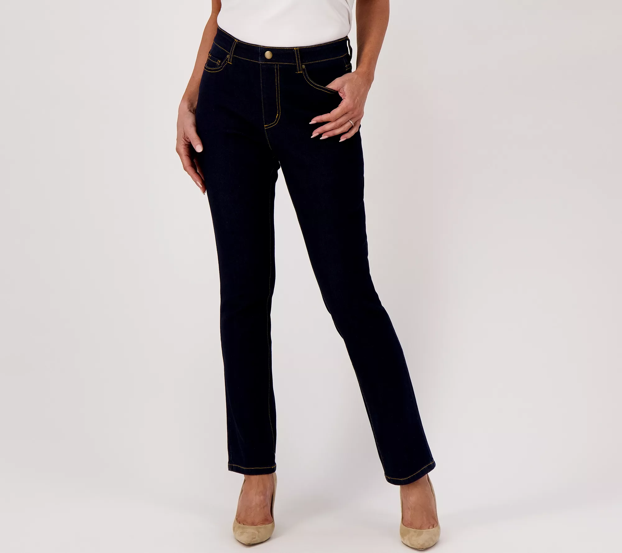 Studio Park x Jayne Brown Tall Straight Leg Jeans with Tummy Panel