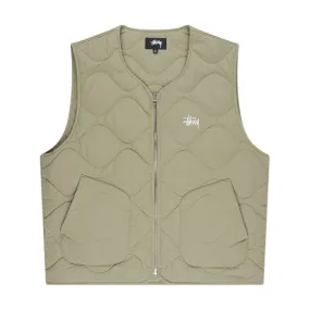 stüssy recycled nylon liner vest (coyote)