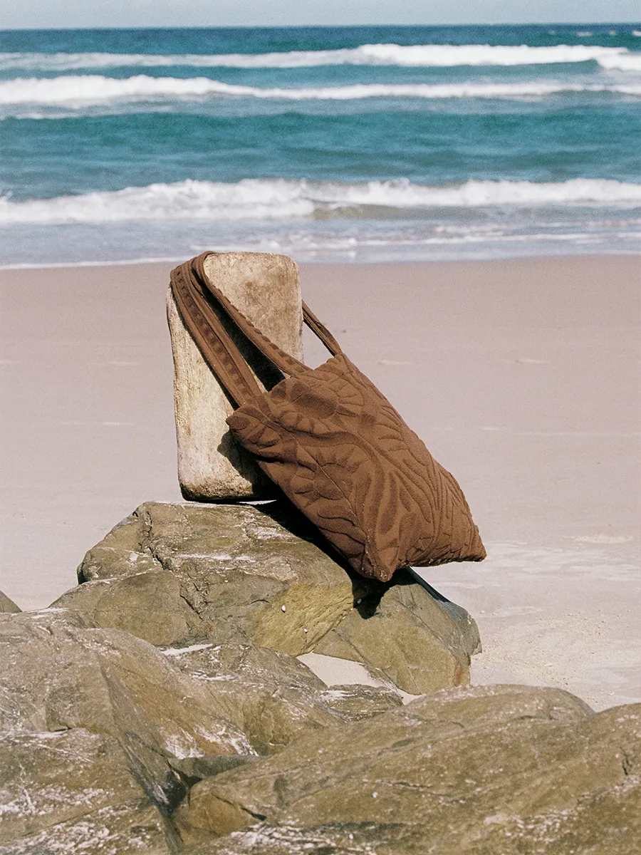 Sundown Towelling Tote | Espresso