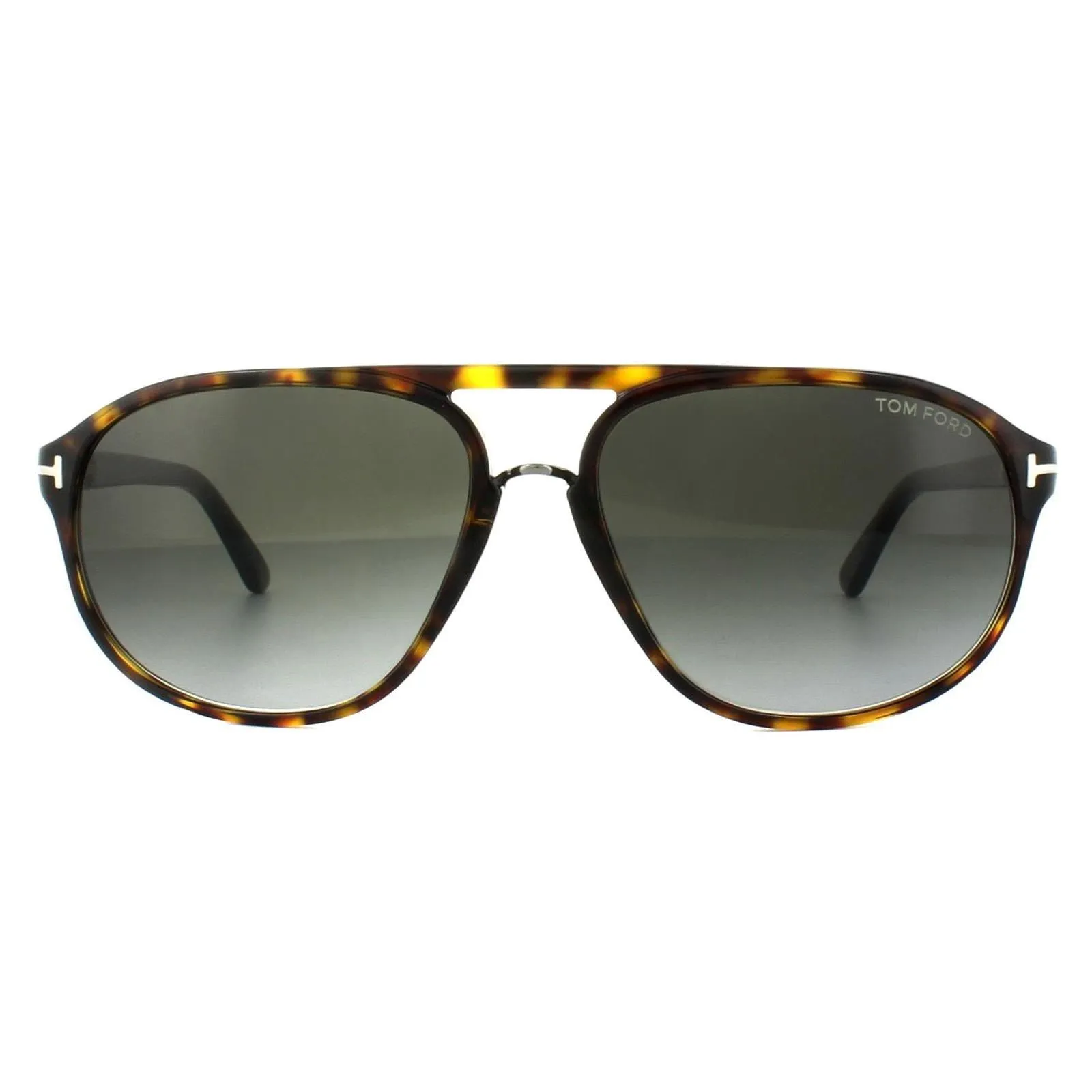 Sunglasses | Aviator Dark Havana Smoke Grey Gradient Sunglasses | Tom Ford