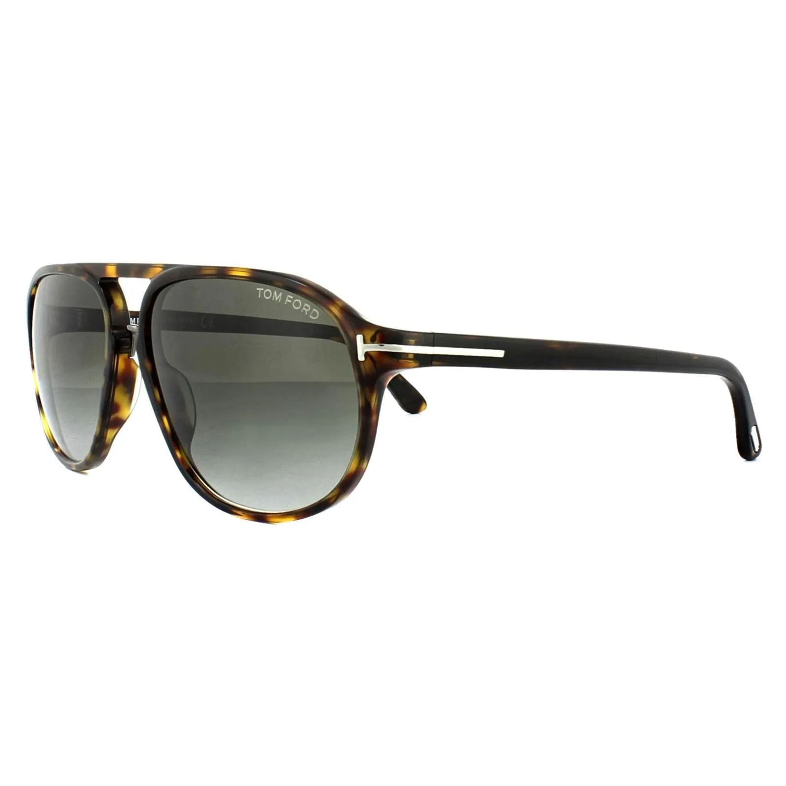 Sunglasses | Aviator Dark Havana Smoke Grey Gradient Sunglasses | Tom Ford