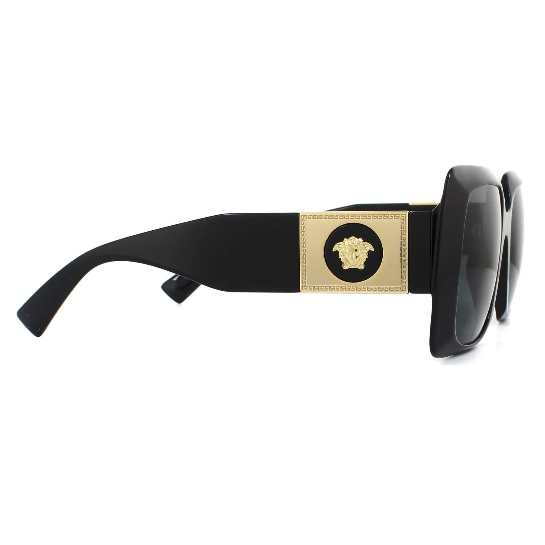 Sunglasses | Square Black Dark Grey Sunglasses | Versace