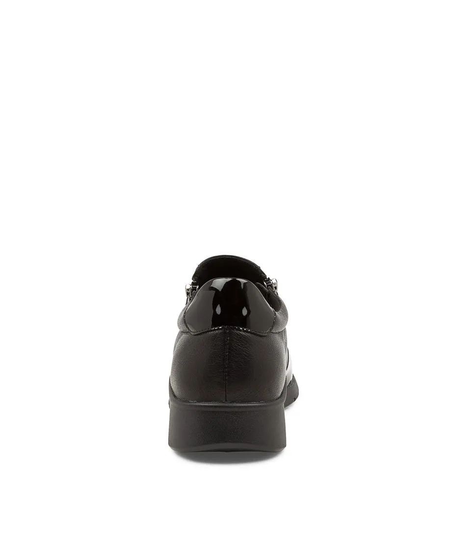 SUPERSOFT Cassies Black Patent Leather Sneakers Bs