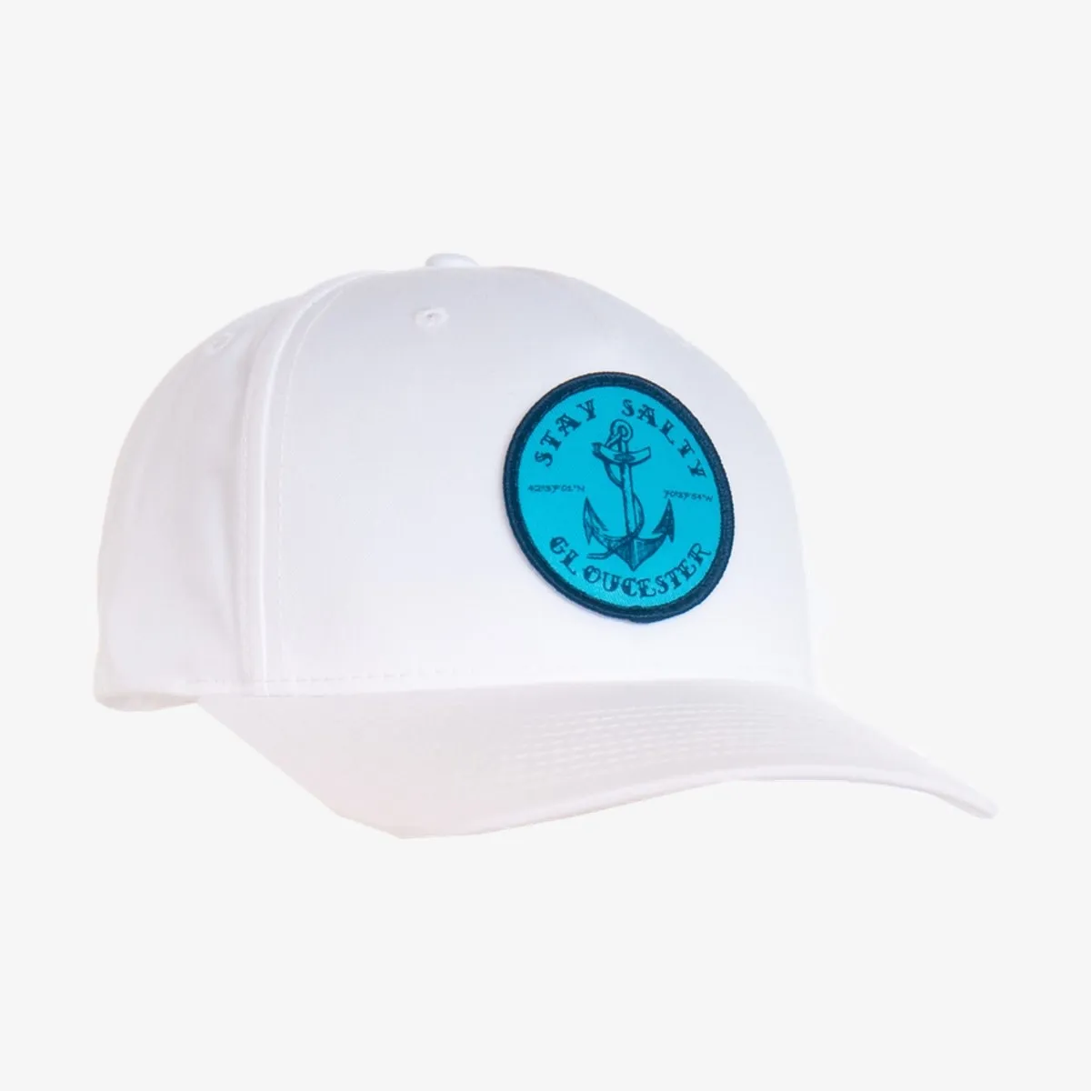 Surfari Stay Salty Snapback Hat White