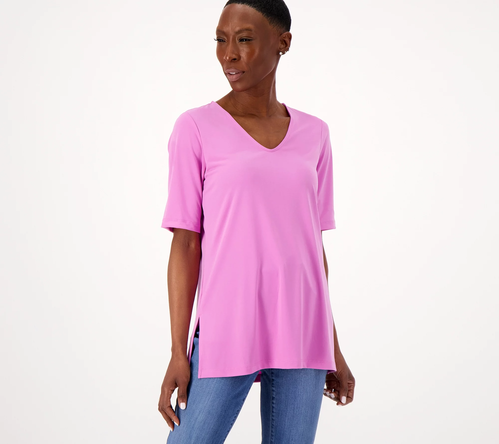 Susan Graver Modern Essentials Petite Liquid Knit Tunic