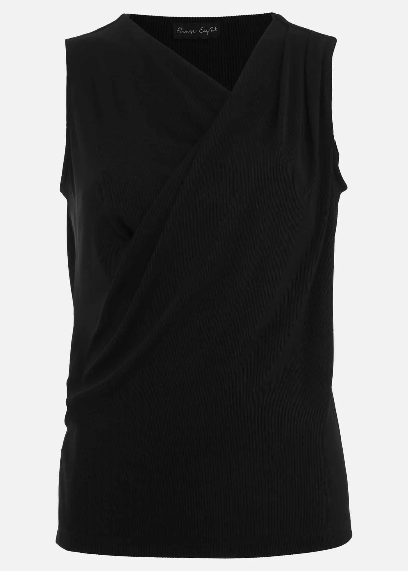 Sutton Sleeveless Drape Rib Top