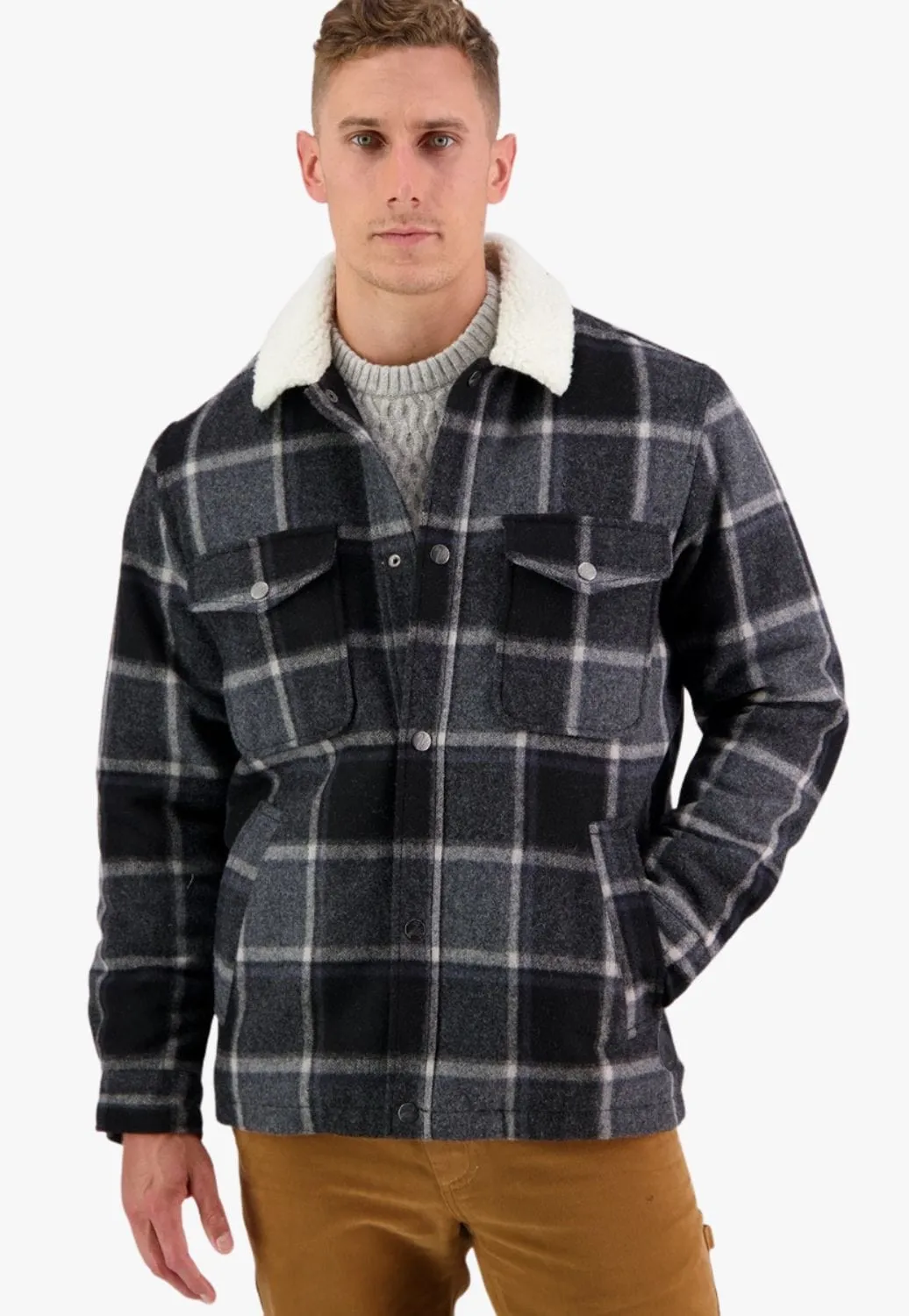 Swanndri Mens Kaituna Sherpa Lined Jacket