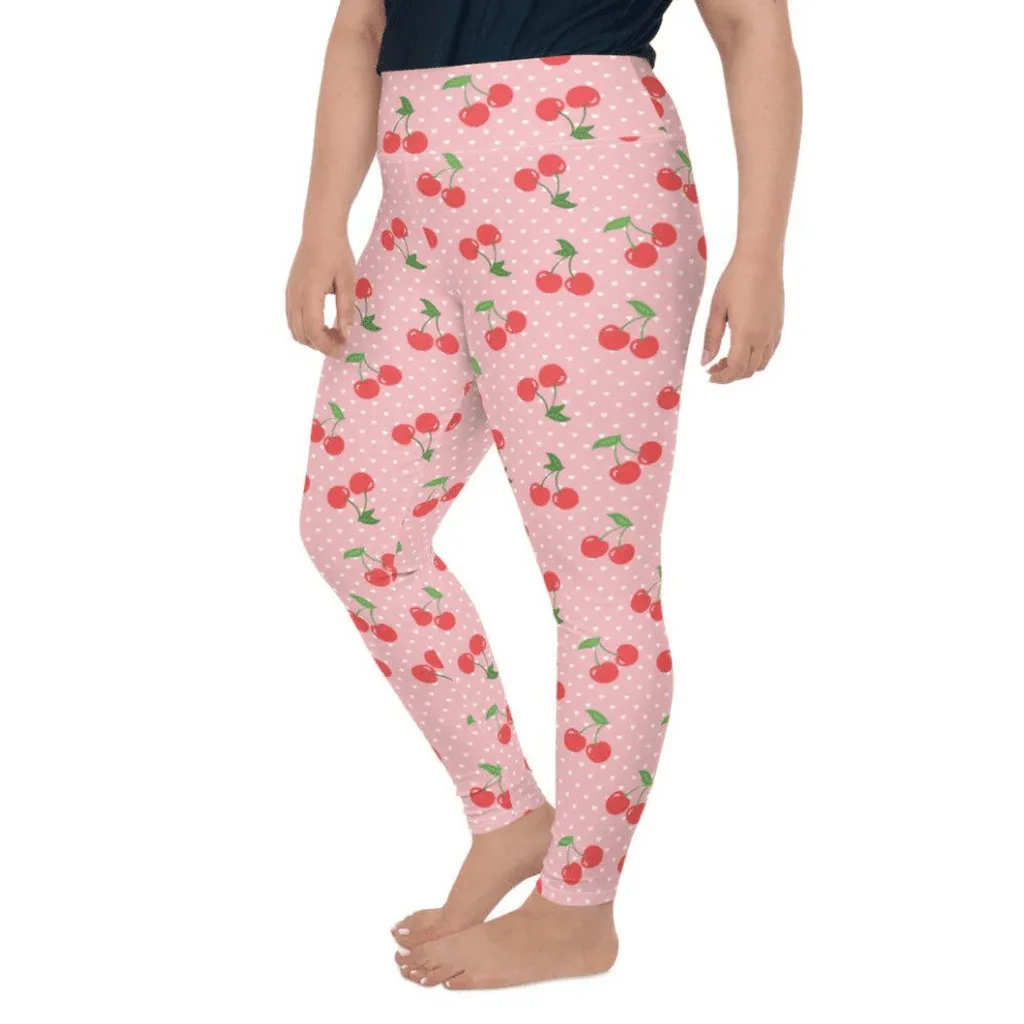 Sweet Cherry Plus Size Leggings