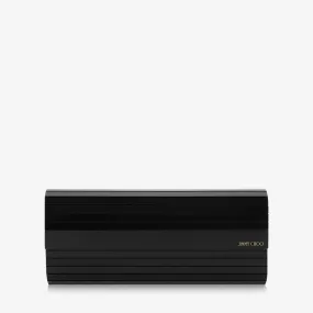Sweetie Black Acrylic Clutch Bag with Gold Chain Strap