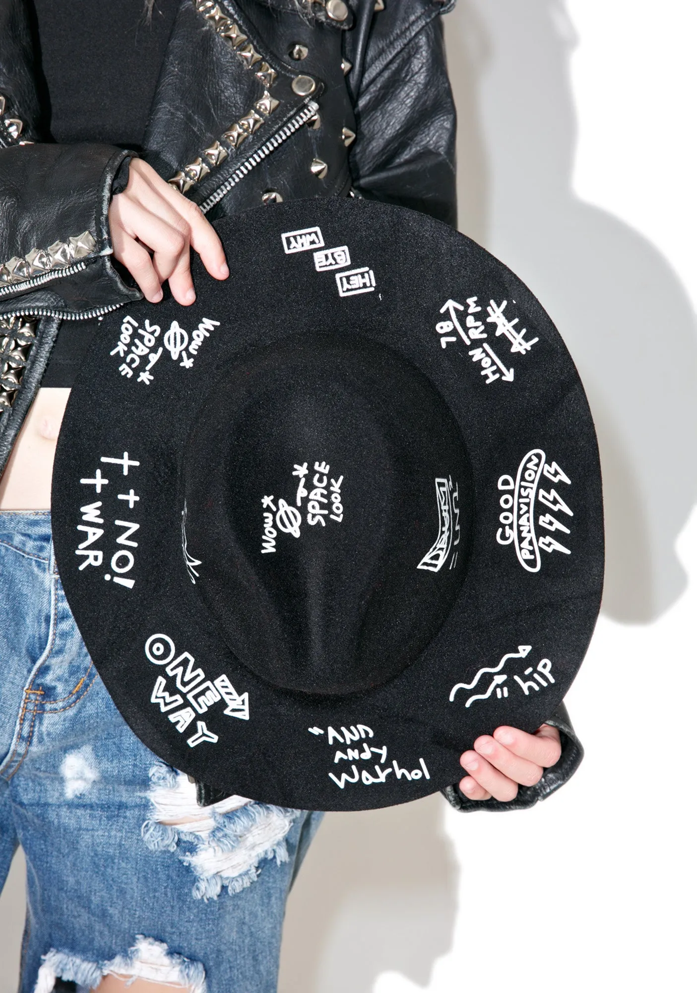 Tagged Up Wide Brim Hat-