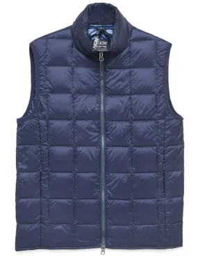 Taion Taion-002 Hi Neck With Zip Down Vest Navy