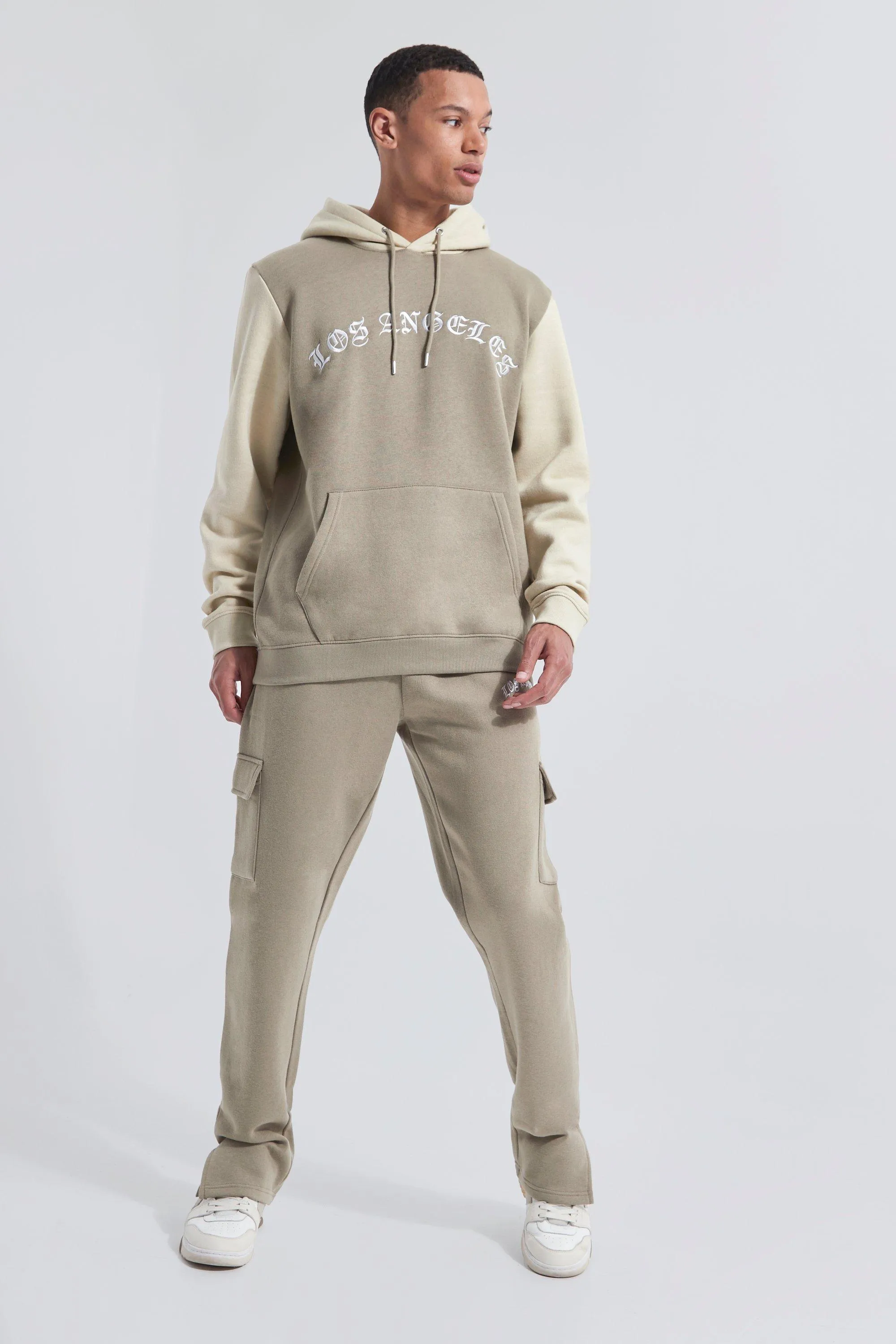 Tall Varsity Split Hem Cargo Tracksuit