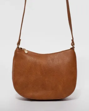 Tan Selena Saddle Crossbody Bag