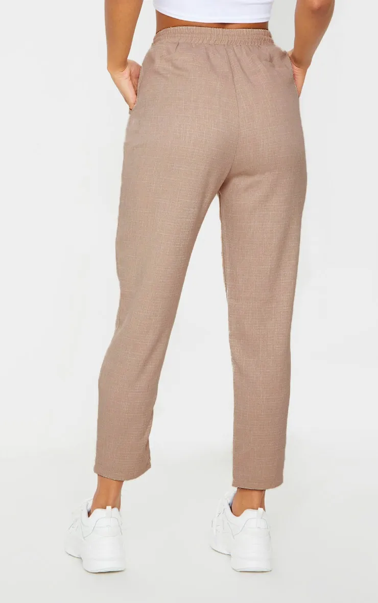 Taupe Diya Grey Casual Trousers | Trousers