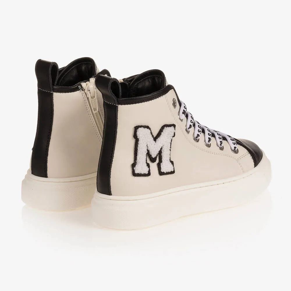 Teen Ivory High-Top Trainers