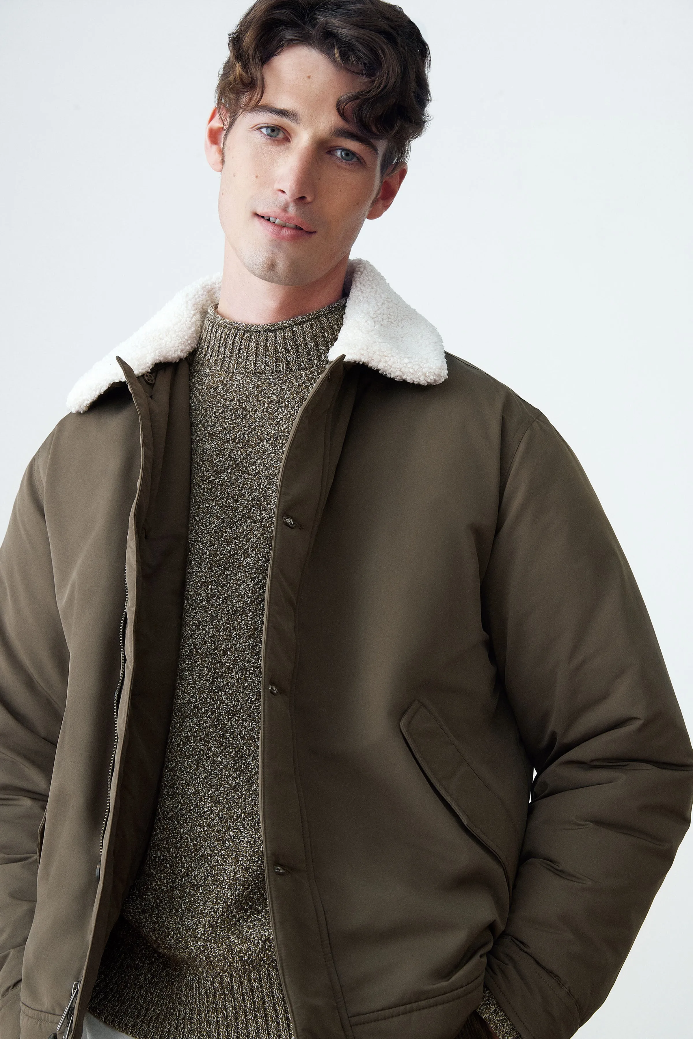 The Aviator Jacket in Dark Taupe