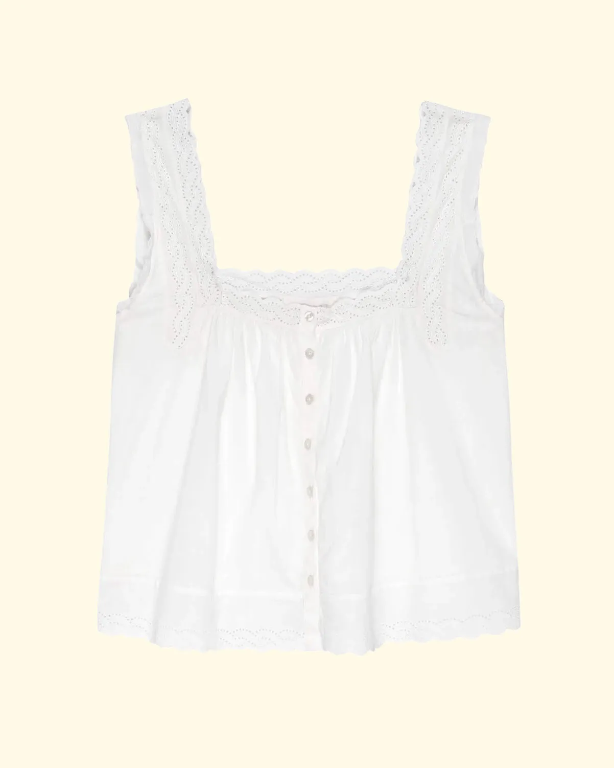 The Eyelet Tank | True White