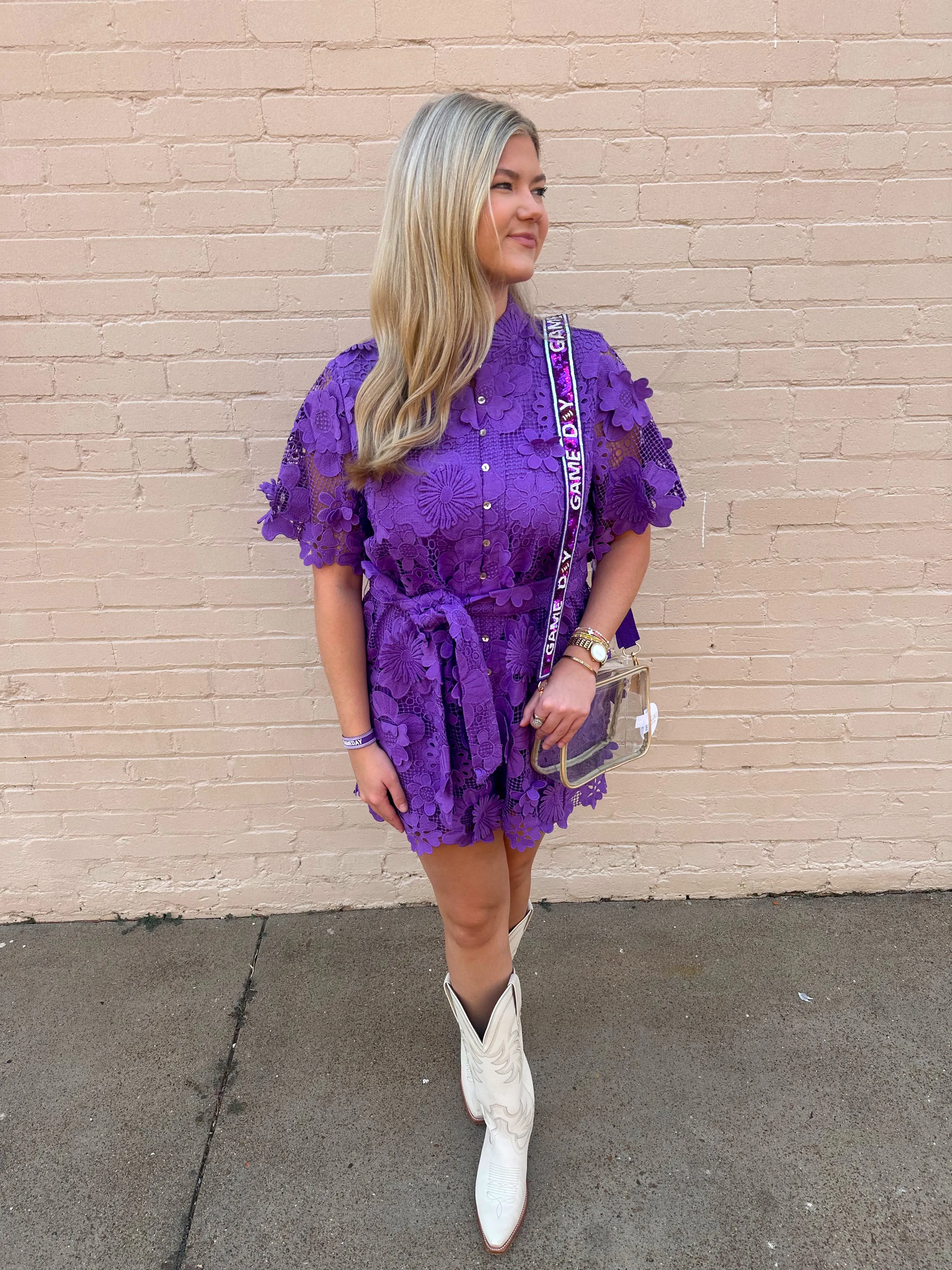 The Lyla Romper - Purple