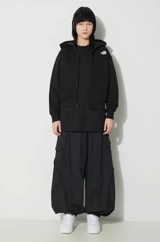 The North Face cotton t-shirt W S/S Essential Oversize Tee women’s black color NF0A87NQJK31