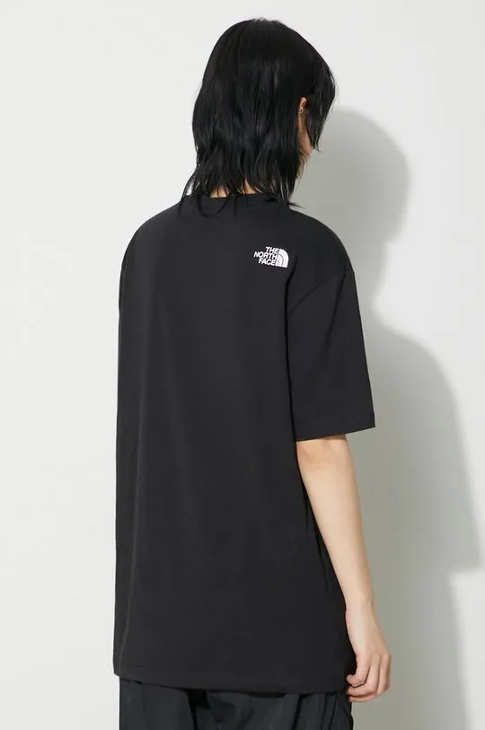 The North Face cotton t-shirt W S/S Essential Oversize Tee women’s black color NF0A87NQJK31