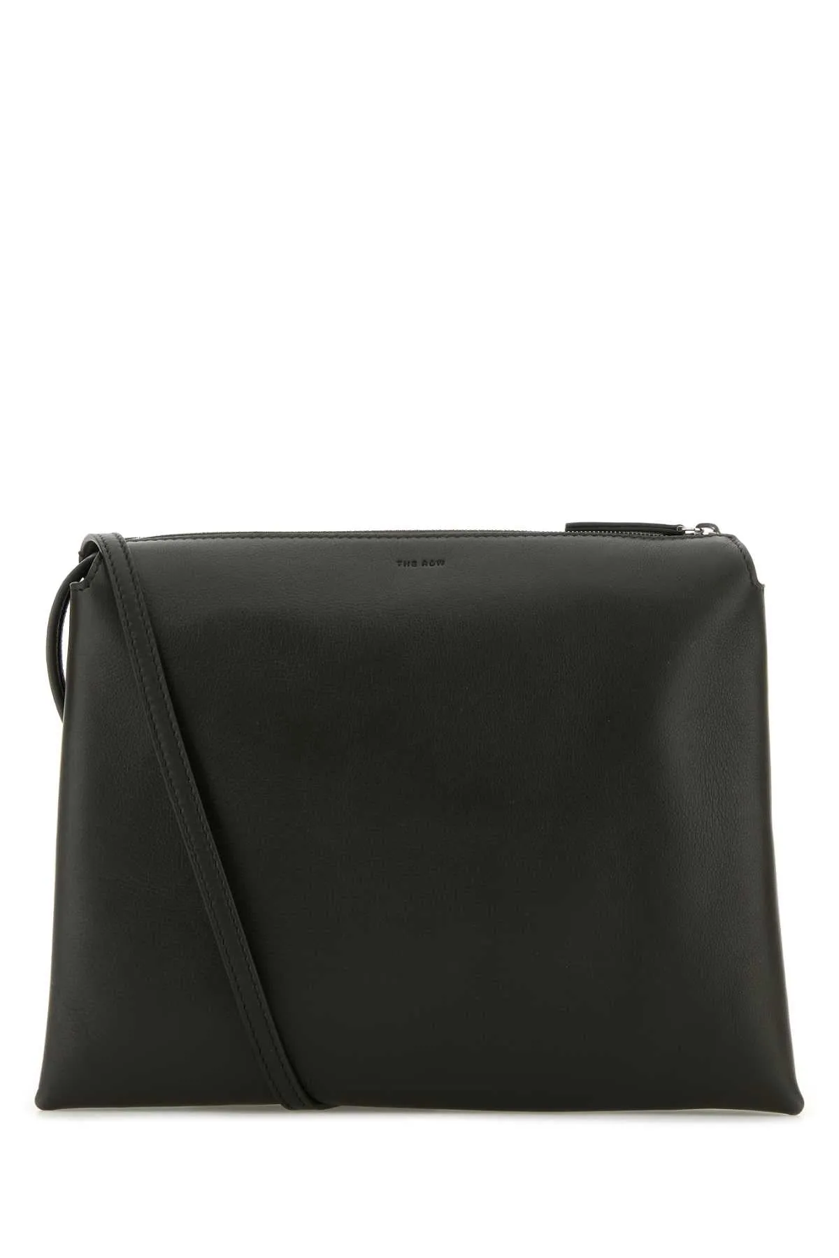 The Row Graphite Leather Nu Twin Clutch