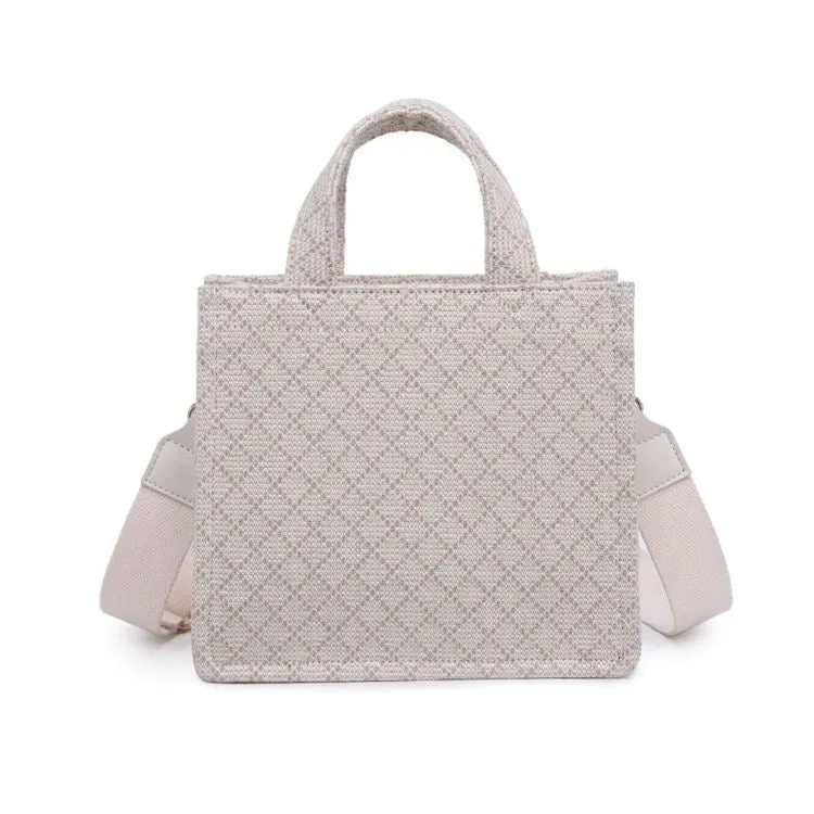 Theresa Mini Canvas Tote Handbag - Natural