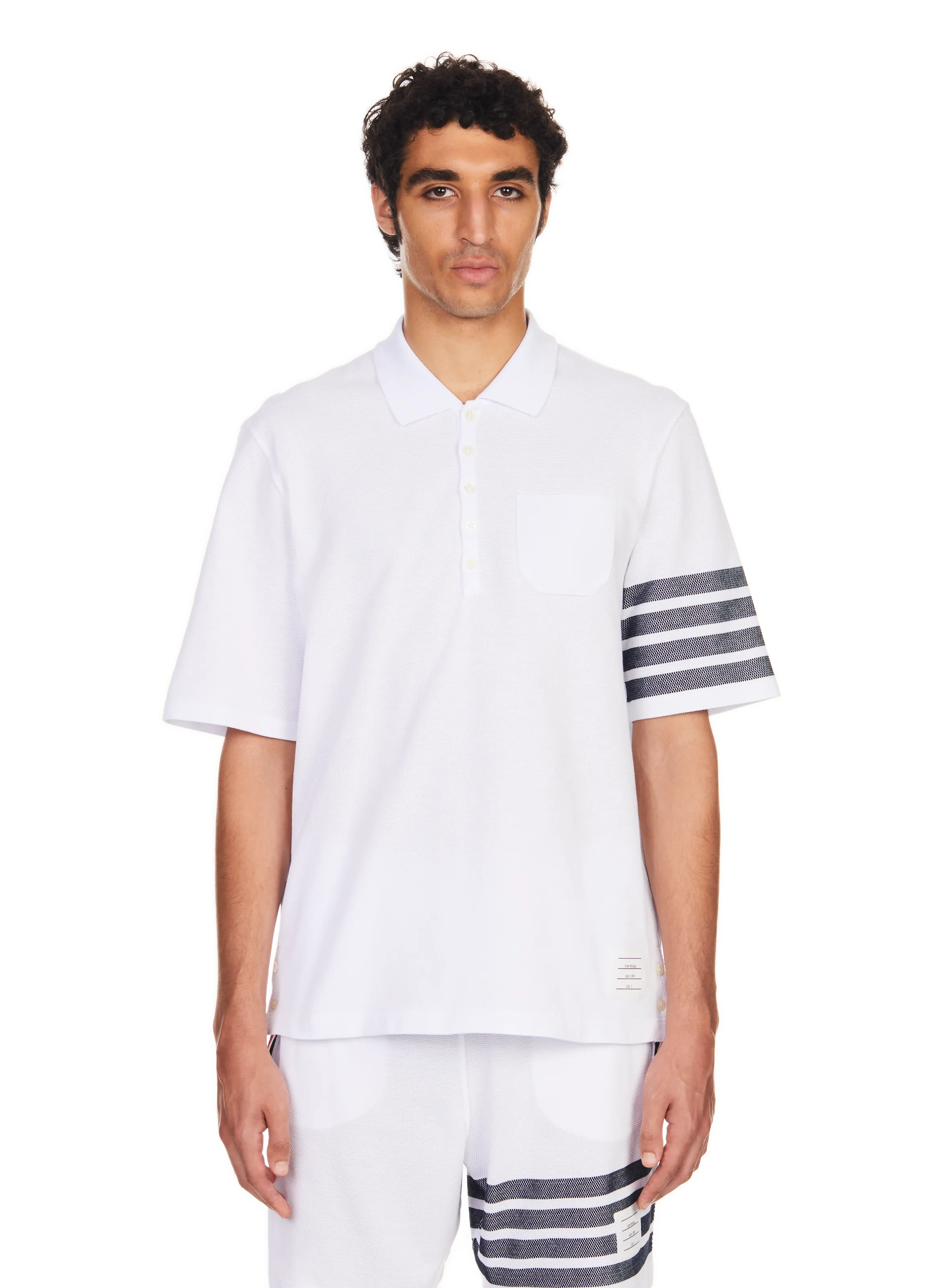 Thom browne  Piqué Polo - White