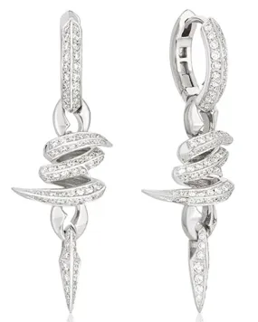 Thorn Embrace Entwined Diamond Drop Earrings