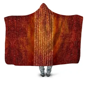 Time Warp Hieroglyph Hooded Blanket