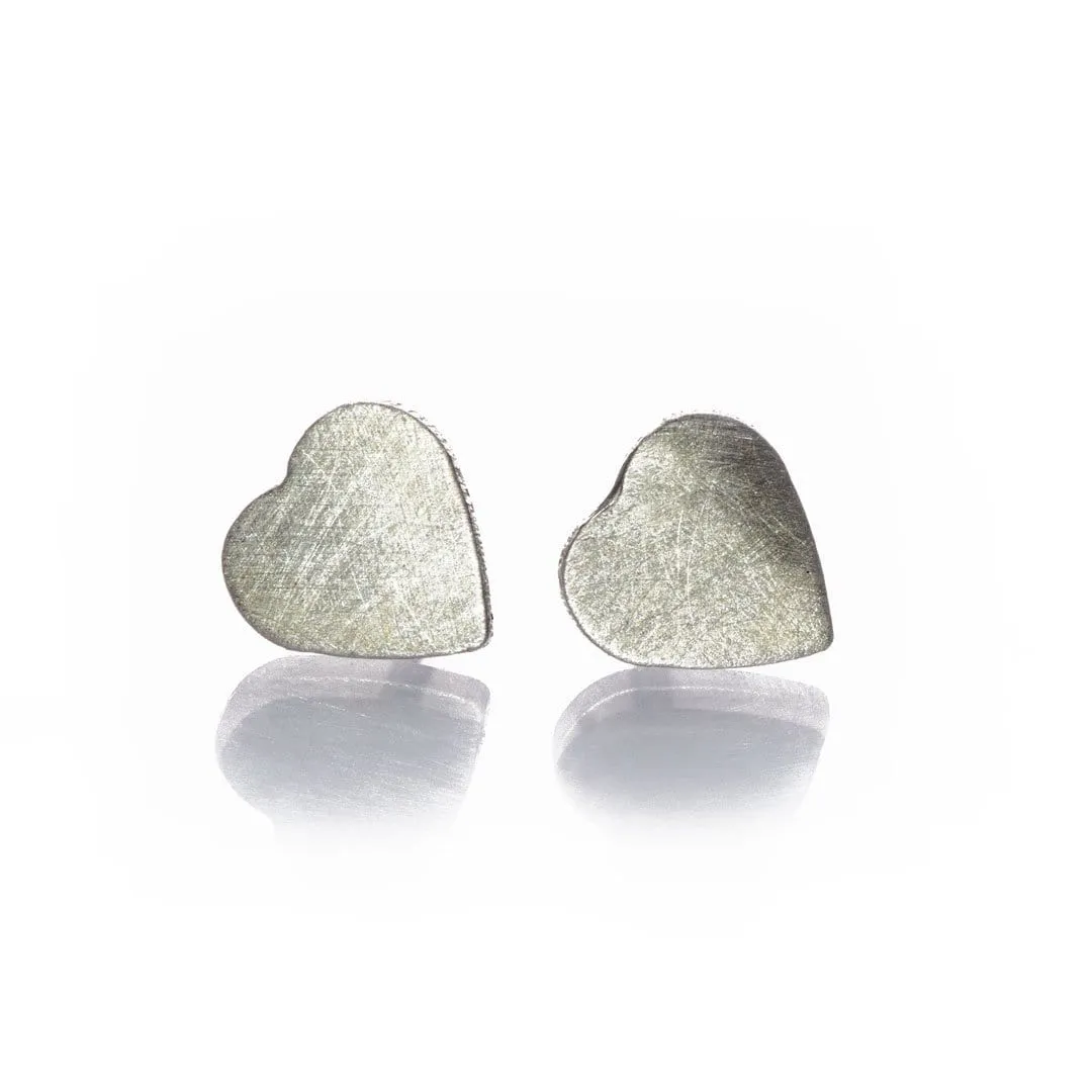 Tiny 14k Gold Heart Stud Earrings