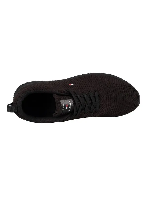 Tommy Hilfiger Corporate Mesh Trainers - Black