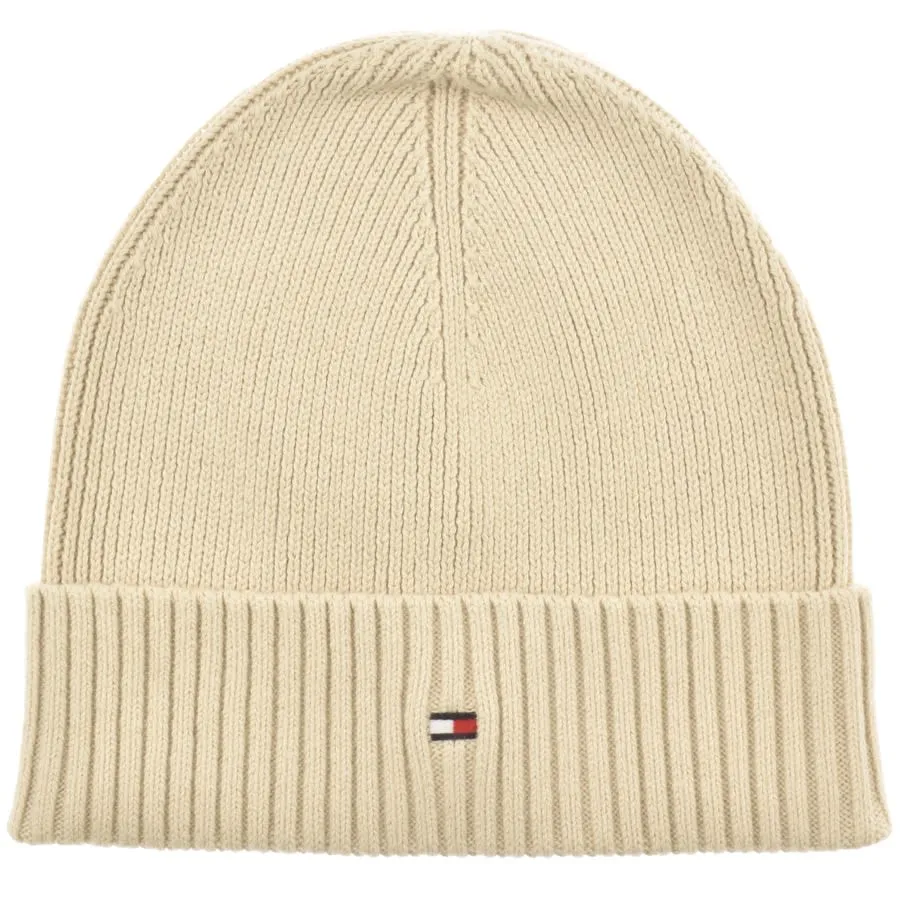 Tommy Hilfiger Essential Flag Beanie Hat Beige