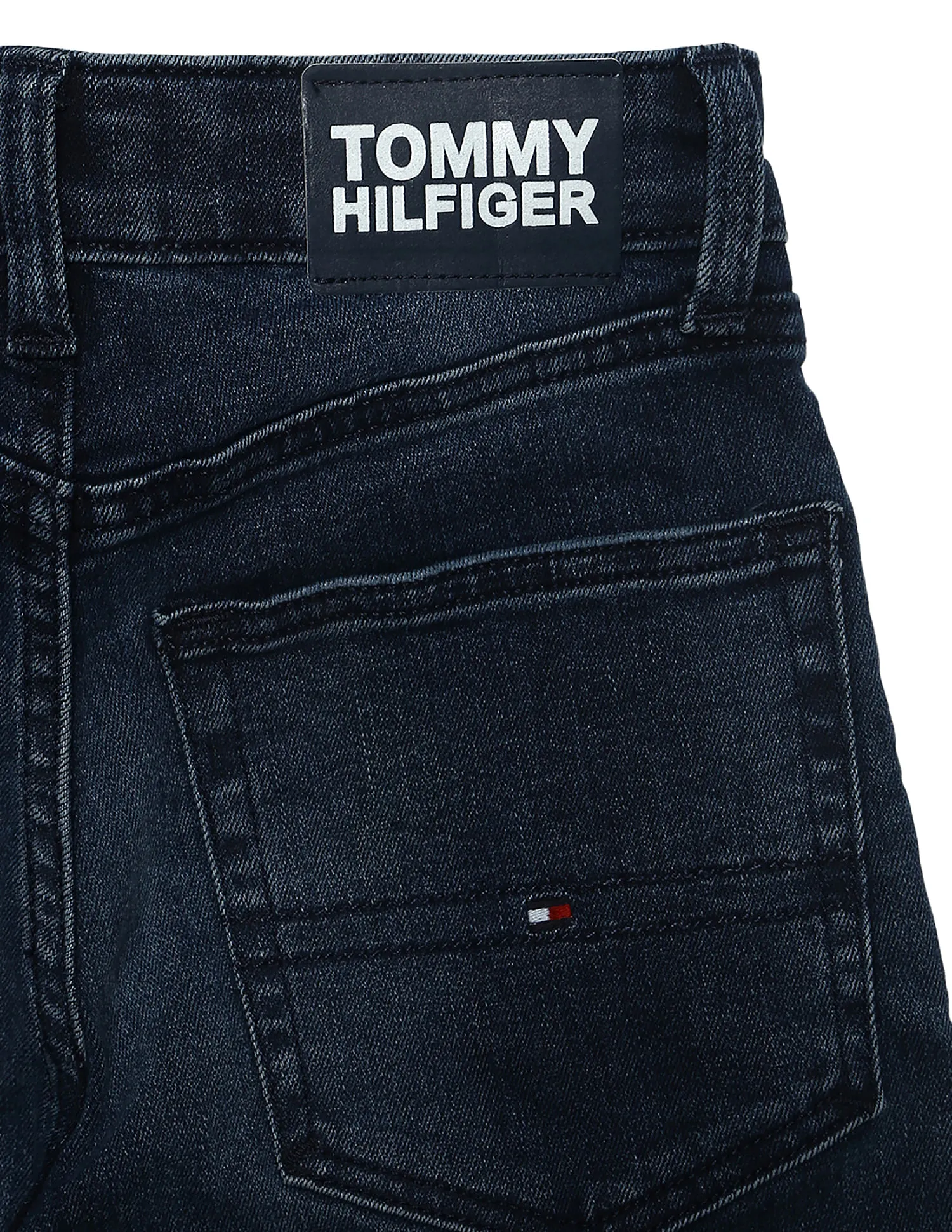 Tommy Hilfiger Kids Scanton Slim Fit Stone Wash Elroy Monogram Jeans