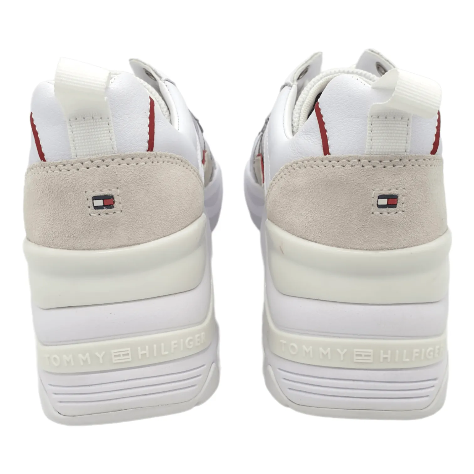 Tommy Hilfiger White & Cream Leather Trainers