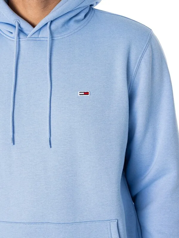 Tommy Jeans Regular Fleece Pullover Hoodie - Moderate Blue