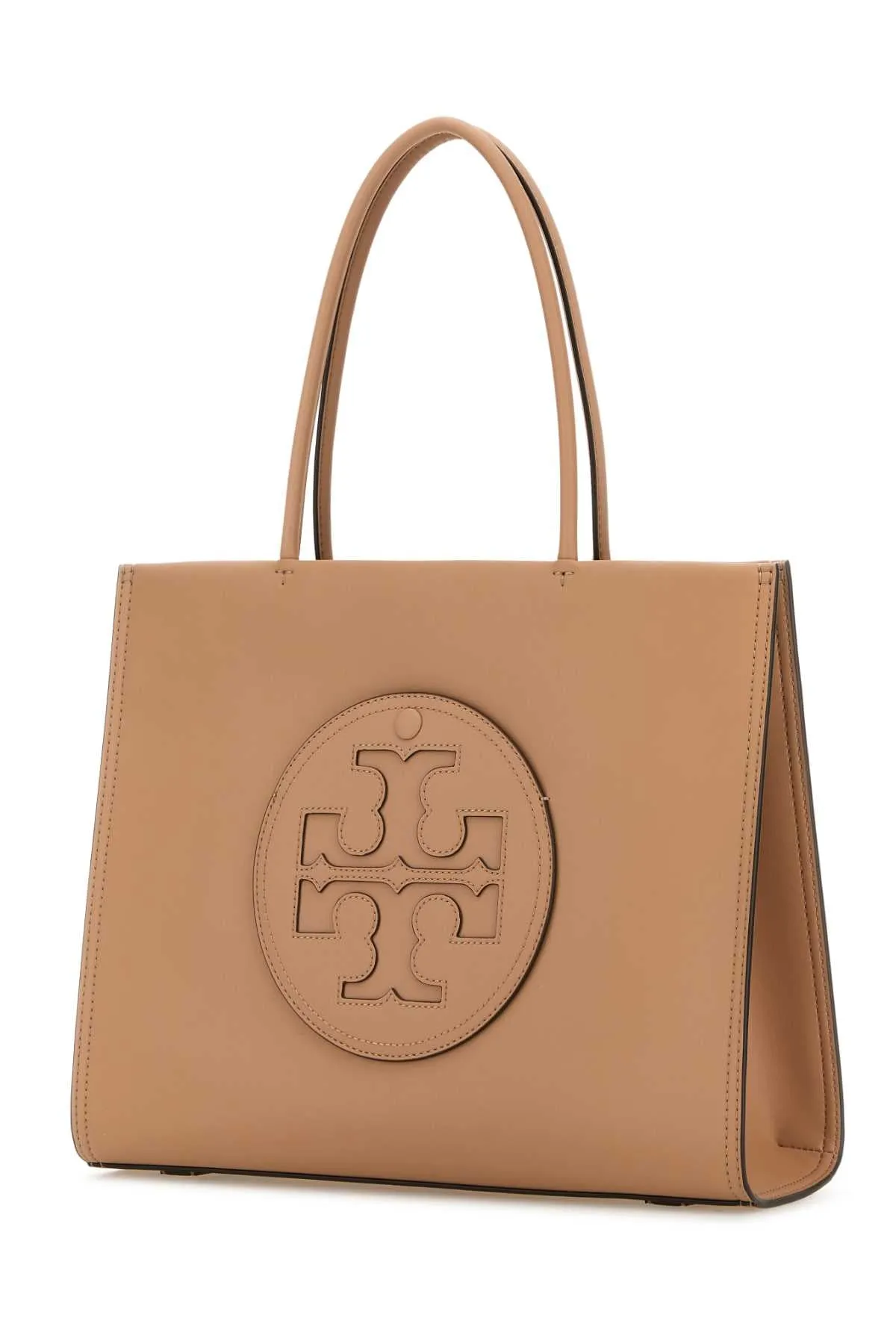 Tory Burch Camel Synthetic Leather Ella Bio Small Shopping Bag