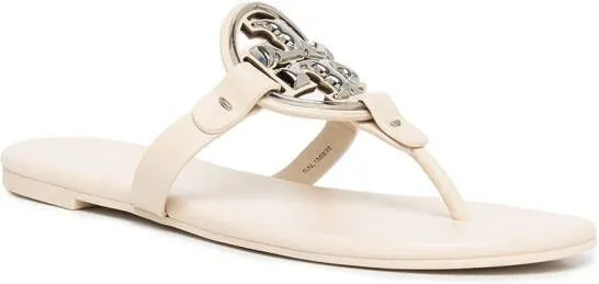 Tory Burch Miller logo-plaque sandals Grey