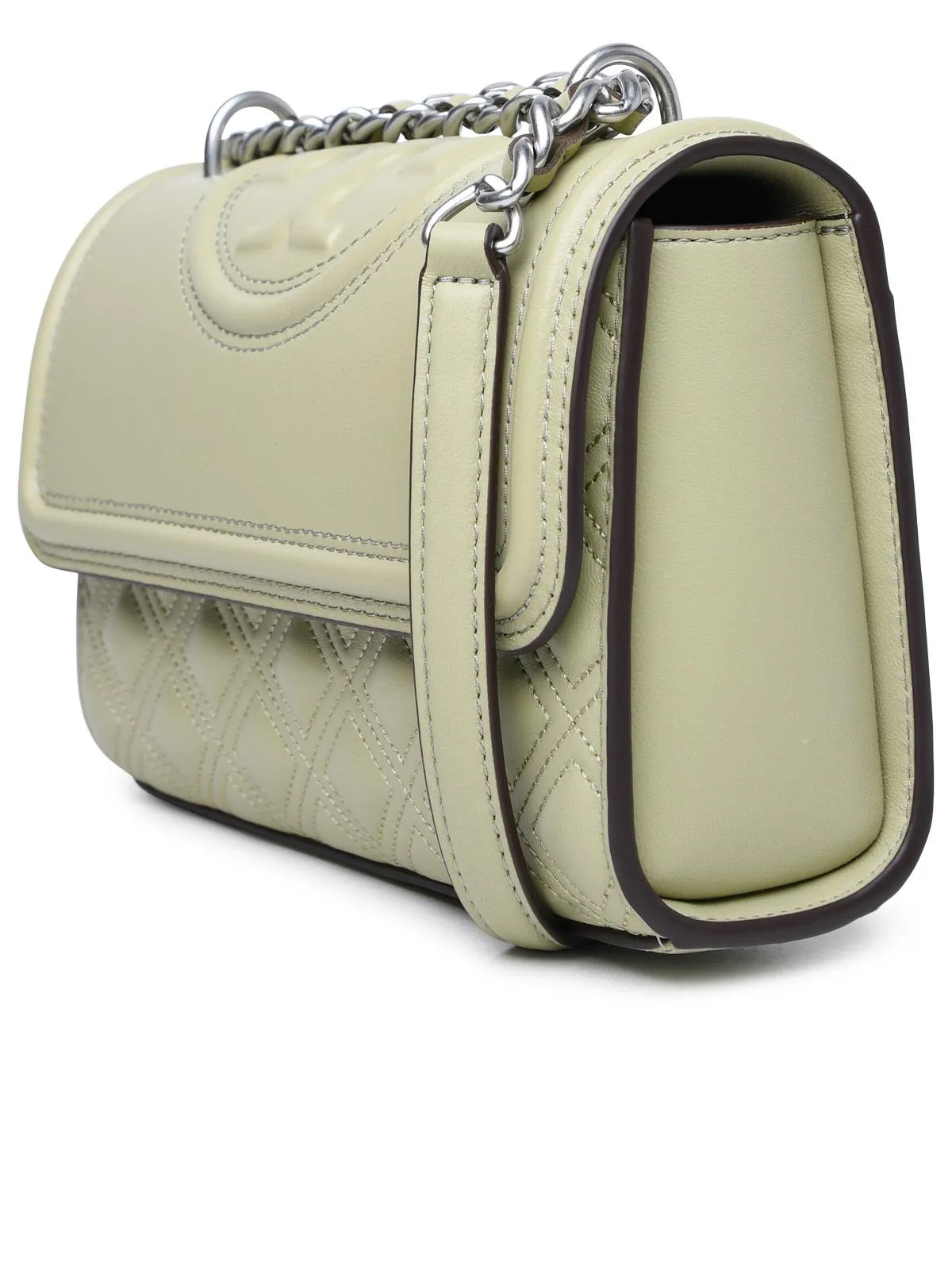 Tory Burch    Tory Burch 'Fleming' Small Green Lear Crossbody Bag