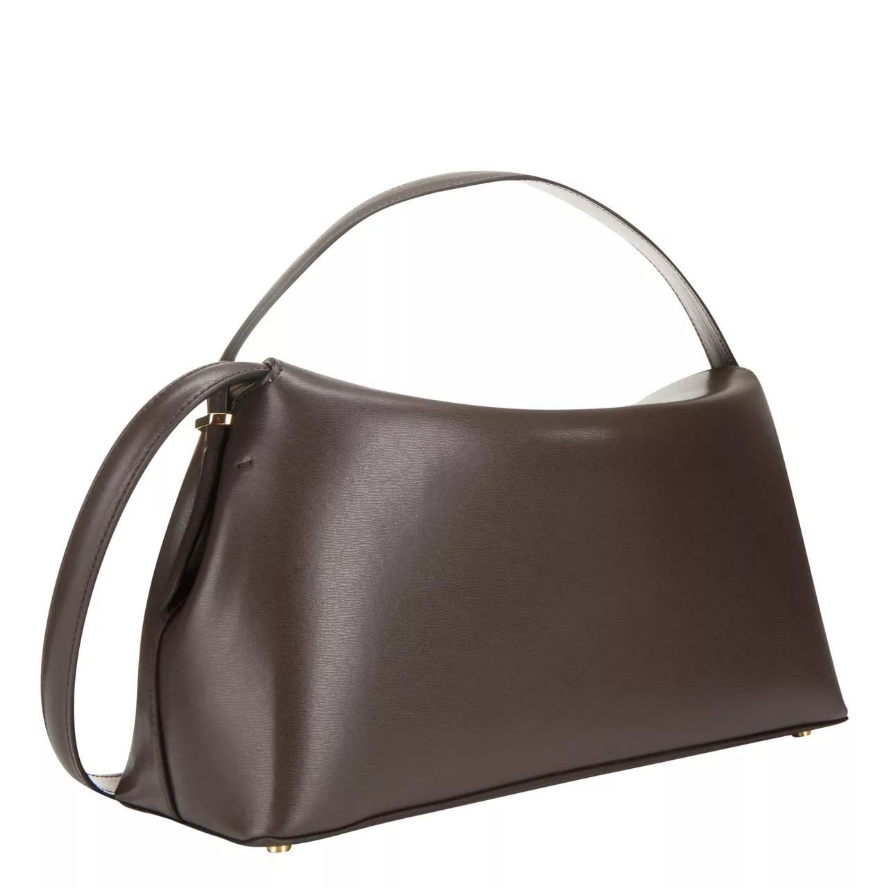 TOTEME Nappa T-Lock Shoulder Bag - Bark